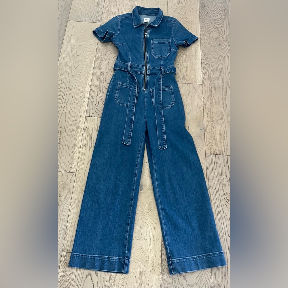 Maeve Dark Blue Flare & Wide Leg Jumpsuit Size 2
